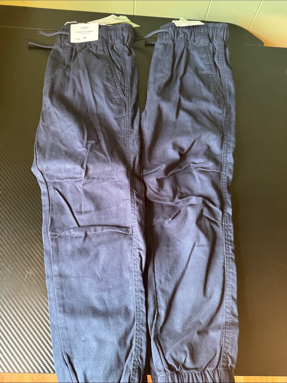 H&M Navy Blue Kids Jogger Pants for back to school.